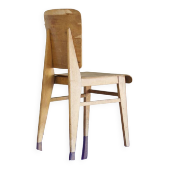 two  style wooden chairs