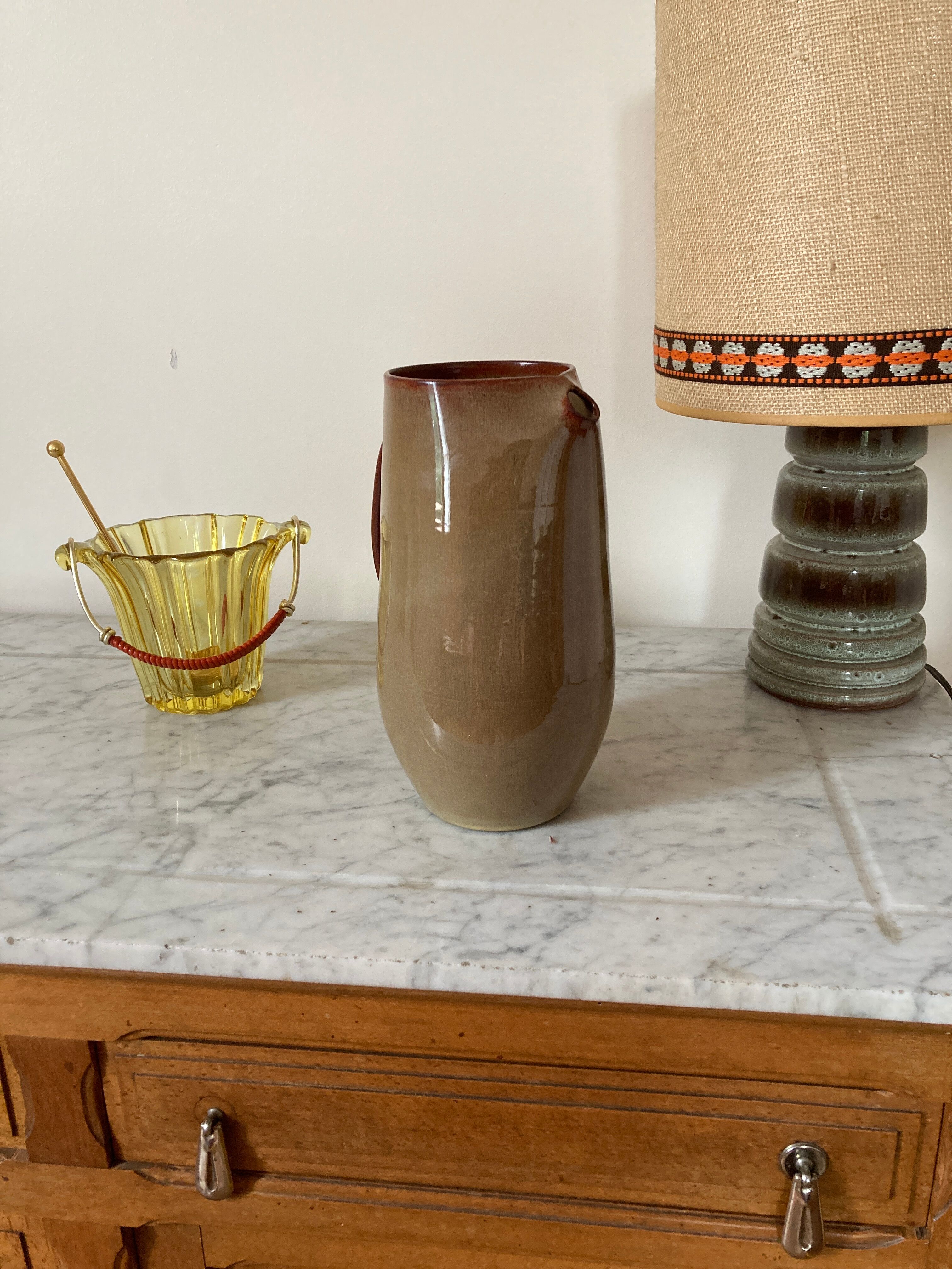 Sandstone decanter signed