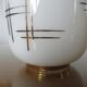 Hanging opaline white gold geometric patterns 60s 70s