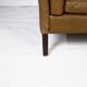 1970s brown leather sofa by Vejen Polstermøbelfabrik