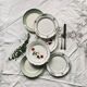 Lot of 6 old mismatched flat plates manufactured by Digoin, Sarreguemines, Villeroy Boch
