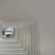 Cubic satin white glass wall light by glashütte limburg attrib., germany 1980s