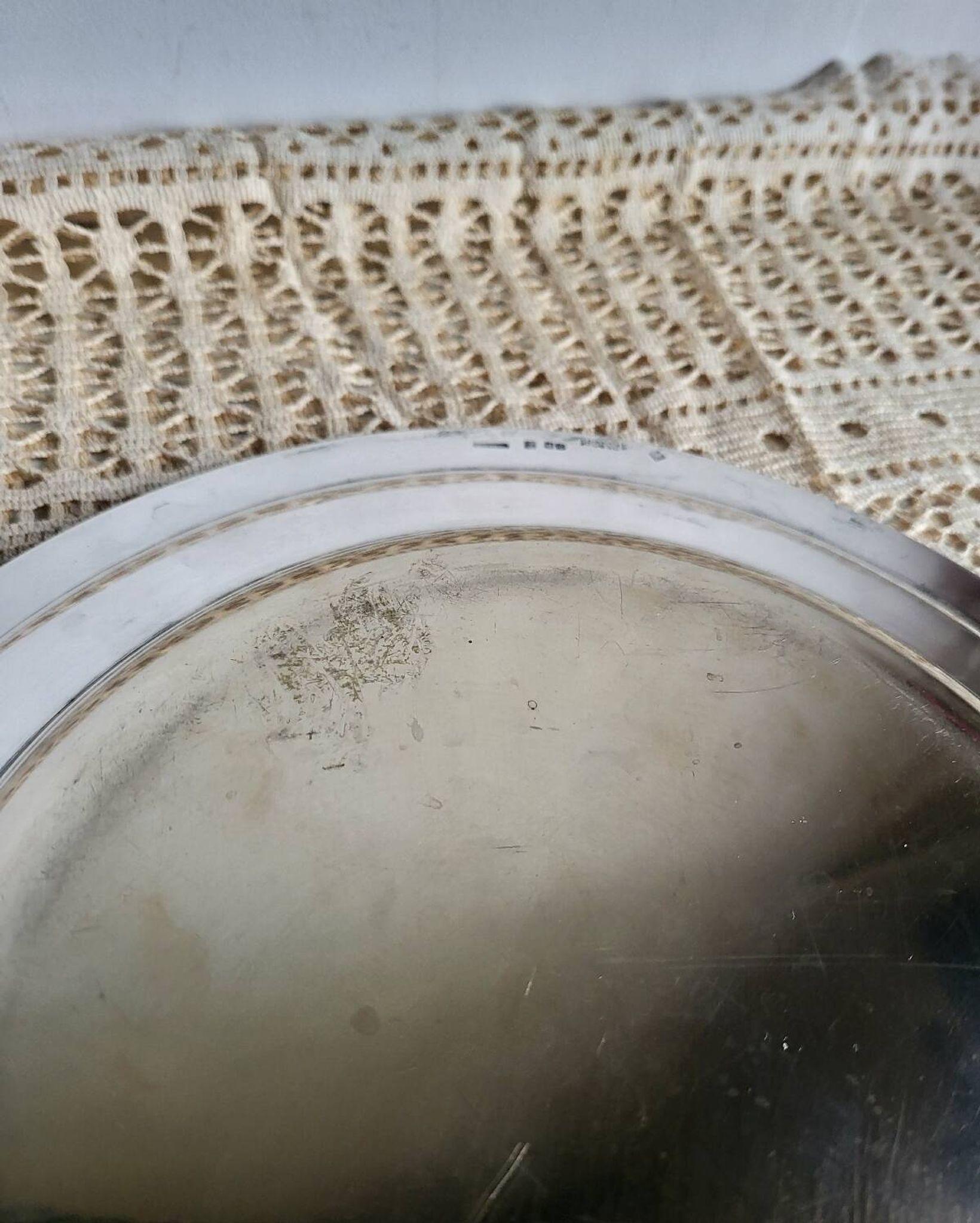 CHRISTOFLE Round Plate in silver-plated metal