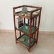 Vintage standing shelf in bamboo and rattan 60s/70s