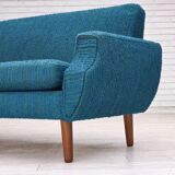 1970s, Danish 3-seater sofa, furniture wool, teak wood.
