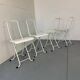 Set of 4 modernist Italian folding chairs,1980s