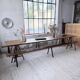 XXL trestle farm table 4m and its benches