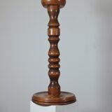 Vintage turned wooden column flower stand