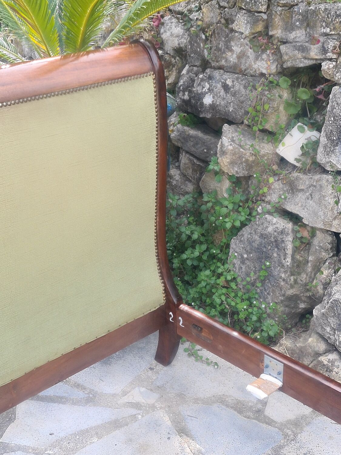 Mahogany empire bed with gooseneck 140x190