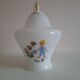 Opaline pendant lamp decorated with children's scenes 60s-70s