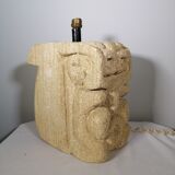 Lampe en calcaire sculpté, 1976