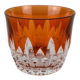 Orange overlay crystal glass in Piccadilly style by Baccarat.