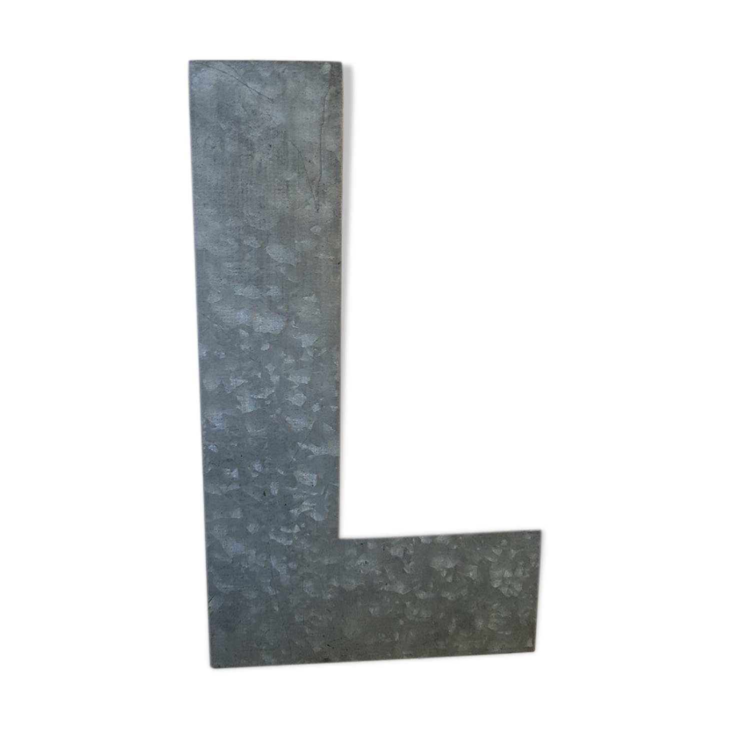 Letter l in zinc