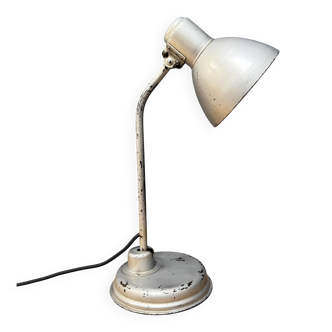 Silver-grey Bauhaus desk lamp