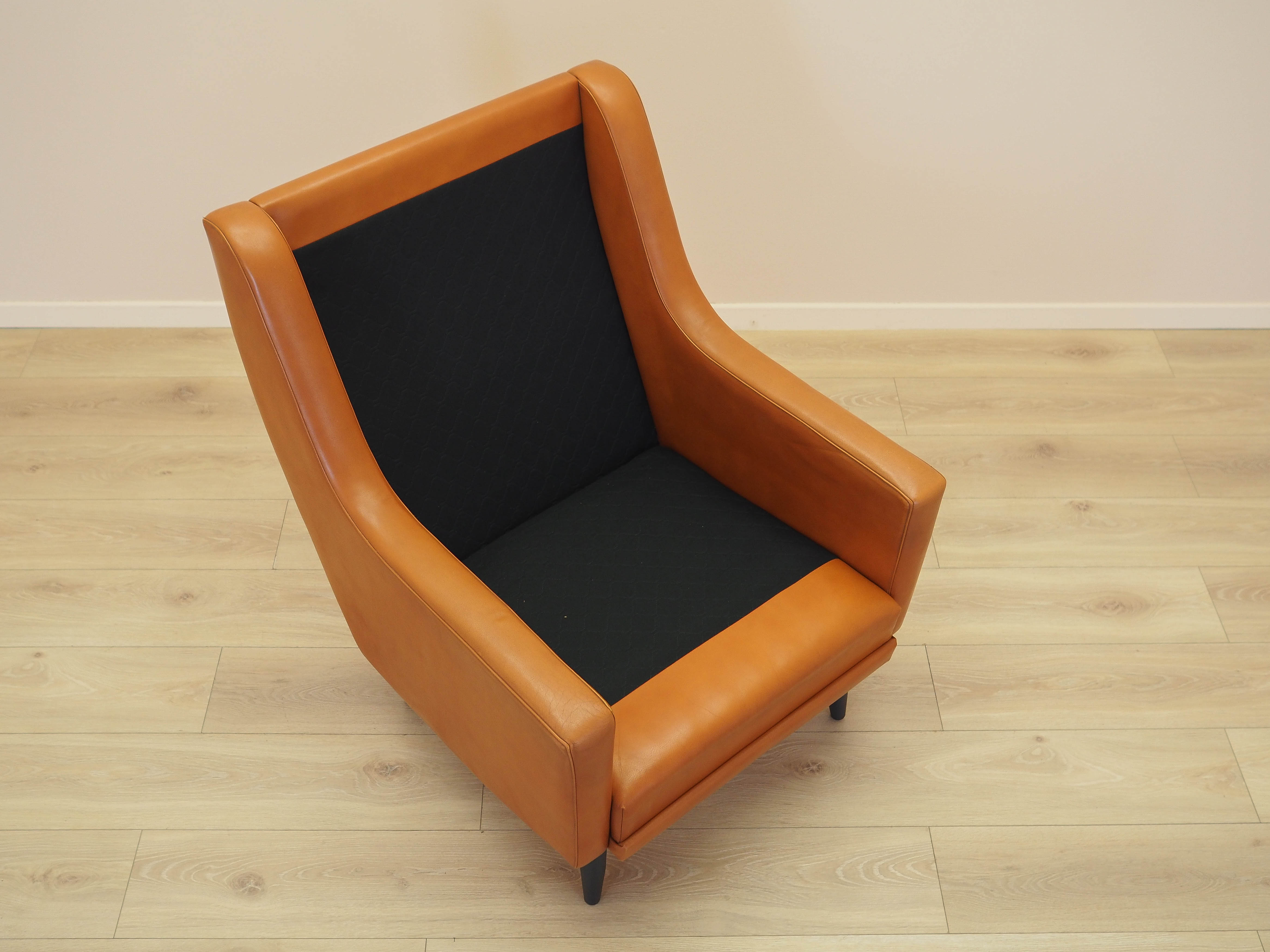 Orange armchair, Danish design, 1970s, made in Denmark