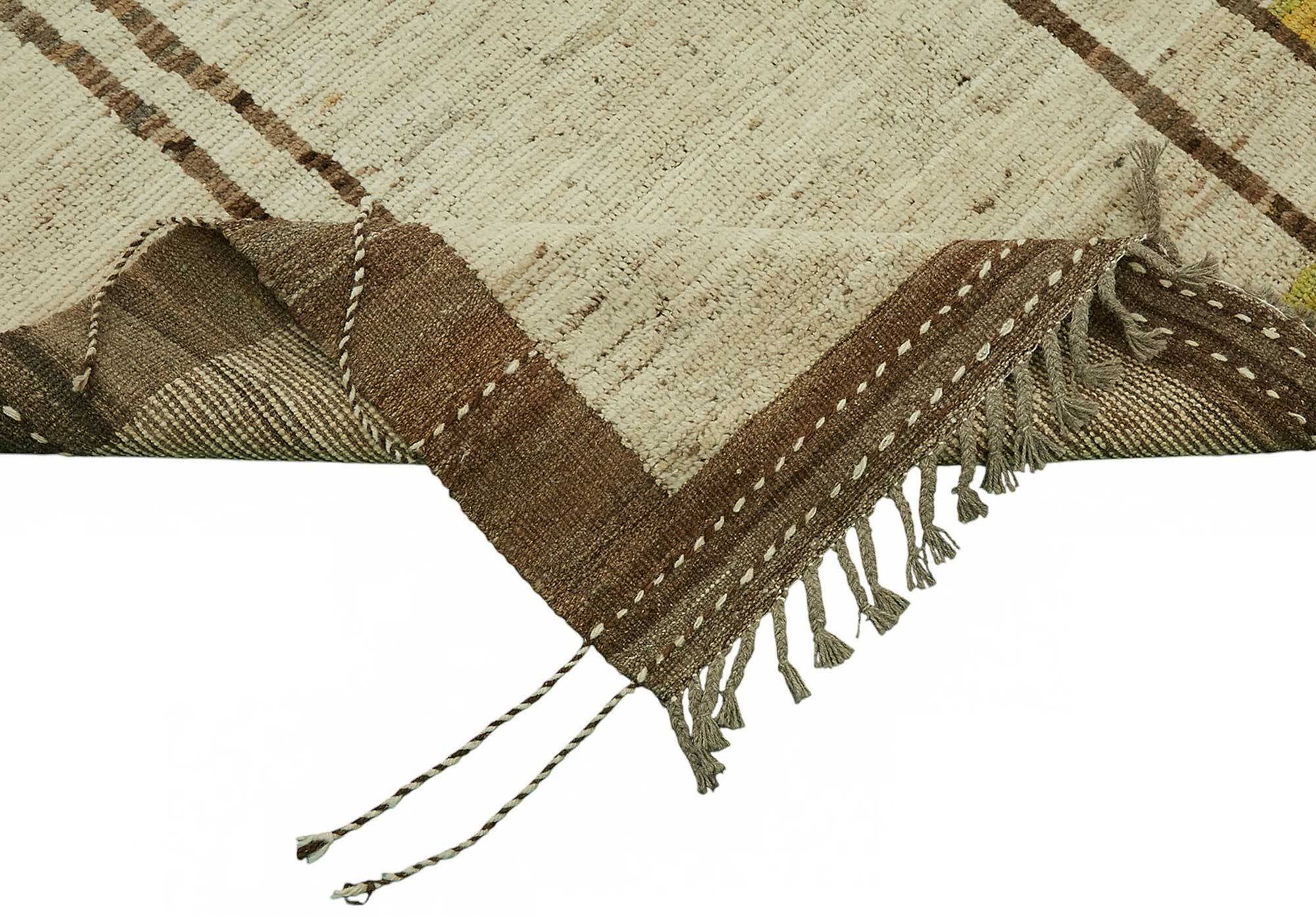 Handmade Tribal Decorative 309 cm x 430 cm Green Wool Carpet