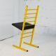 Adjustable seat chair. Circa 1980. Italy. Yellow lacquered steel.