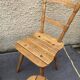 Set of 4 Vintage Beech Chairs Bistro Country Feet Compass