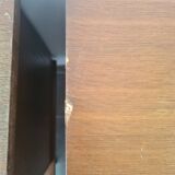Pair of retro bedside tables with beveled legs
