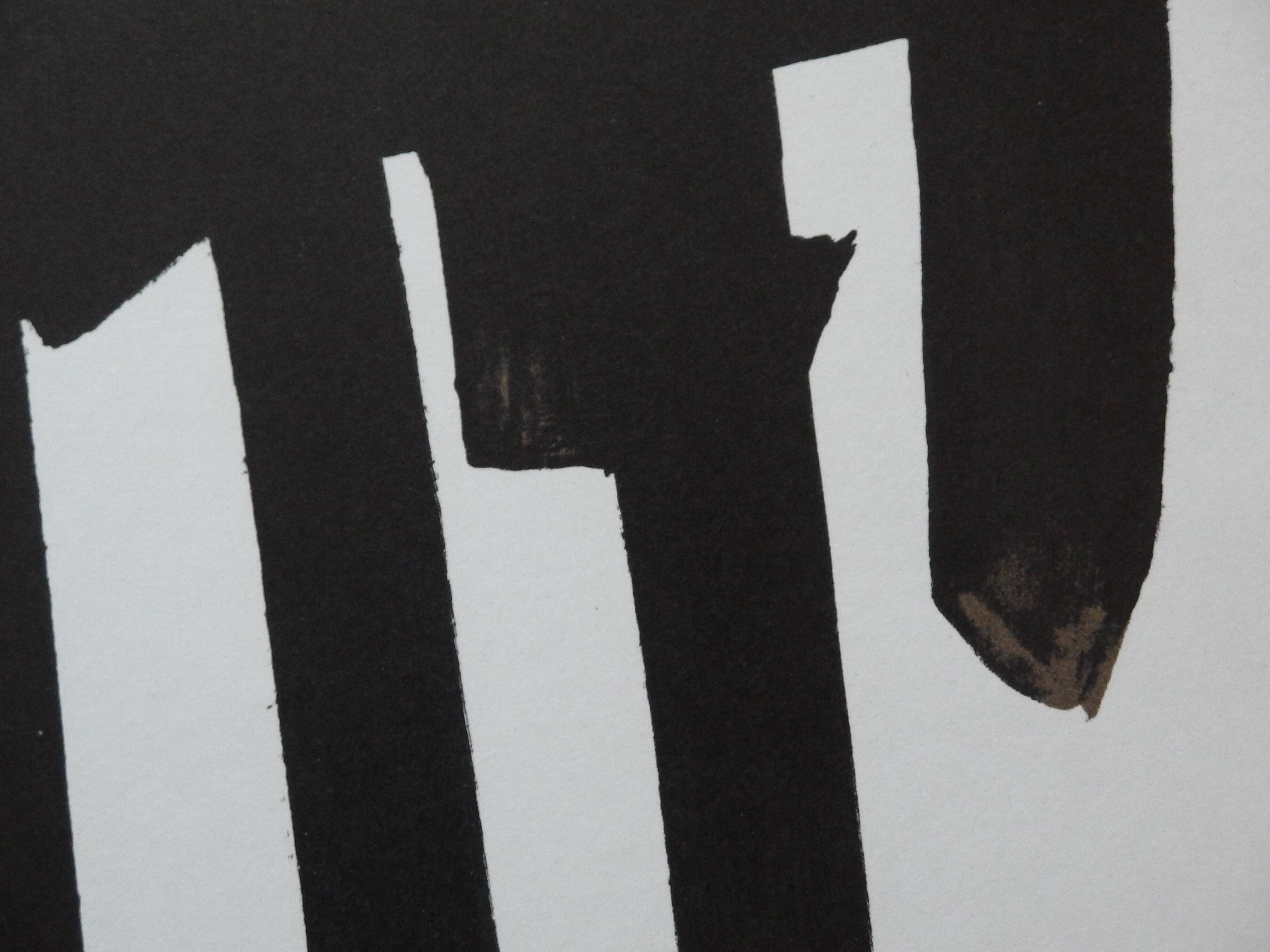 Pierre soulages: lithograph no. 28 - original lithograph