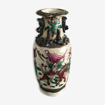 Vase ceramic canton of nanjing decoration of war scenes xixth