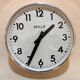 Horloge industrielle fonctionnelle brillie alu poli 26 cm gare pendule 1960 ato lepaute