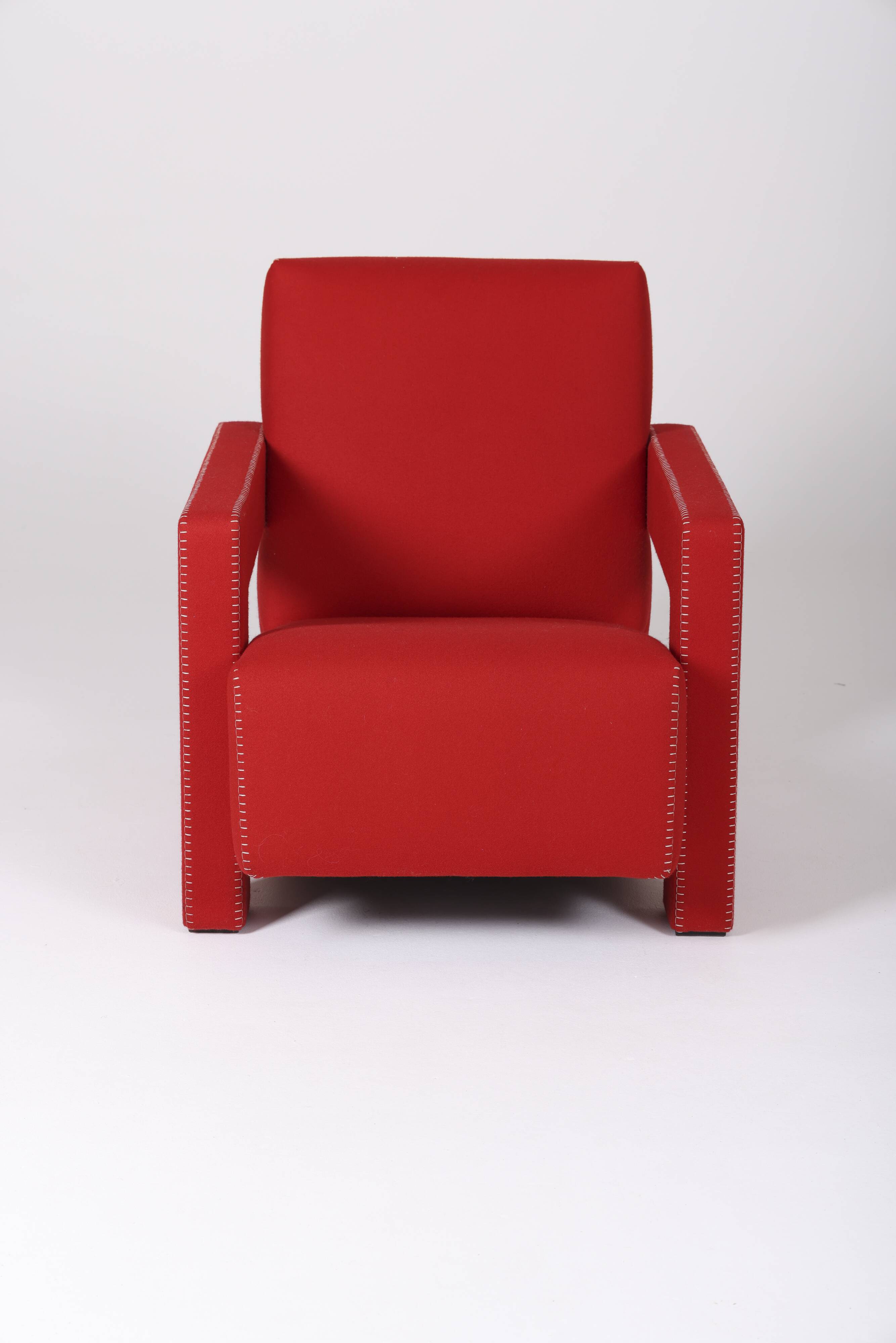 Utrecht armchair by Gerrit Reitveld edited by Cassina