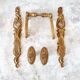 Door handle hardware and 2 French bronze furniture handles