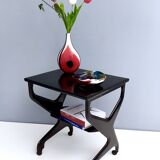 Black Ebonized Beech Serving Cart in the Style of Ico Parisi, Italy
