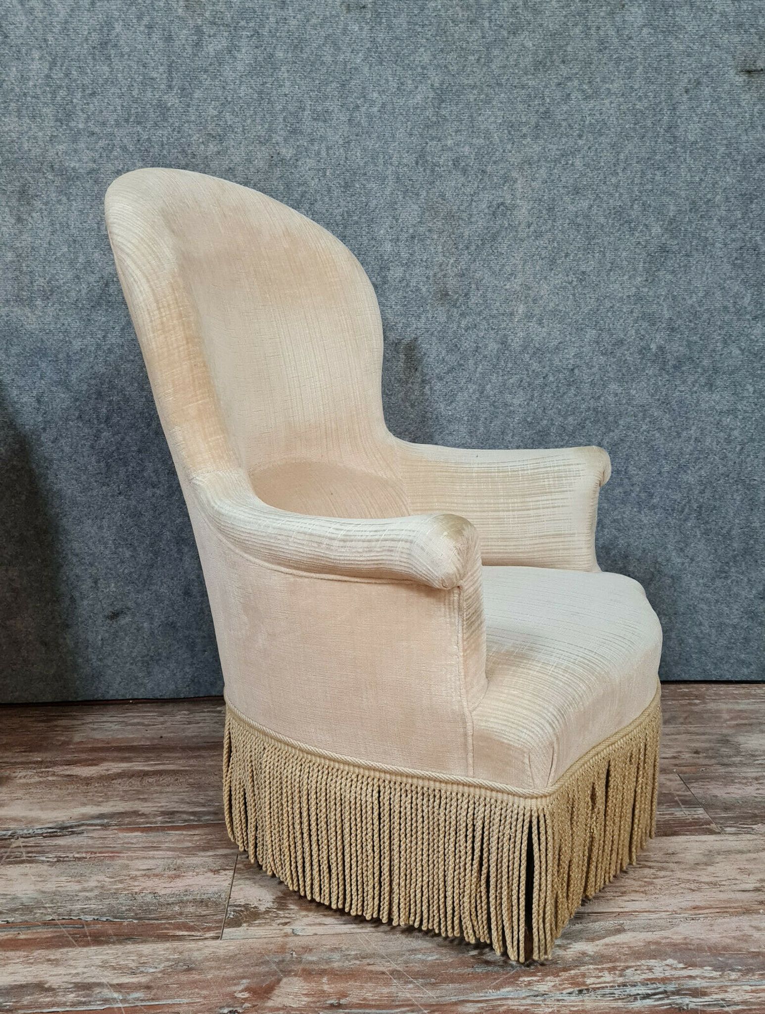 Fauteuils crapaud époque Napoléon III en velours de Gêne