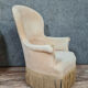 pendant of Napoleon III era toad armchairs in Velvet of Genoa