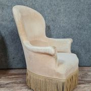 Fauteuils crapaud époque Napoléon III en velours de Gêne