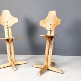 Paire de chaises ergonomiques en contreplaqué par Rybo, 1970