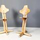 Pair of plywood ergonomical chairs by Rybo, 1970s
