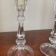 Pair of crystal candle holders