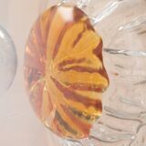 Mazzega Space Age Murano glass chrome plated chandelier, Italy 1970s