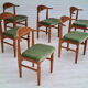 Danish design by Henning Kjærnulf, set of dining chairs, solid oak 70
