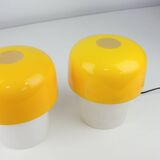 Rare Yellow Mushroom Table Lamp by Luigi Massoni for Guzzini, 1970s
