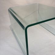 Ensemble 2 tables gigognes en verre 1980