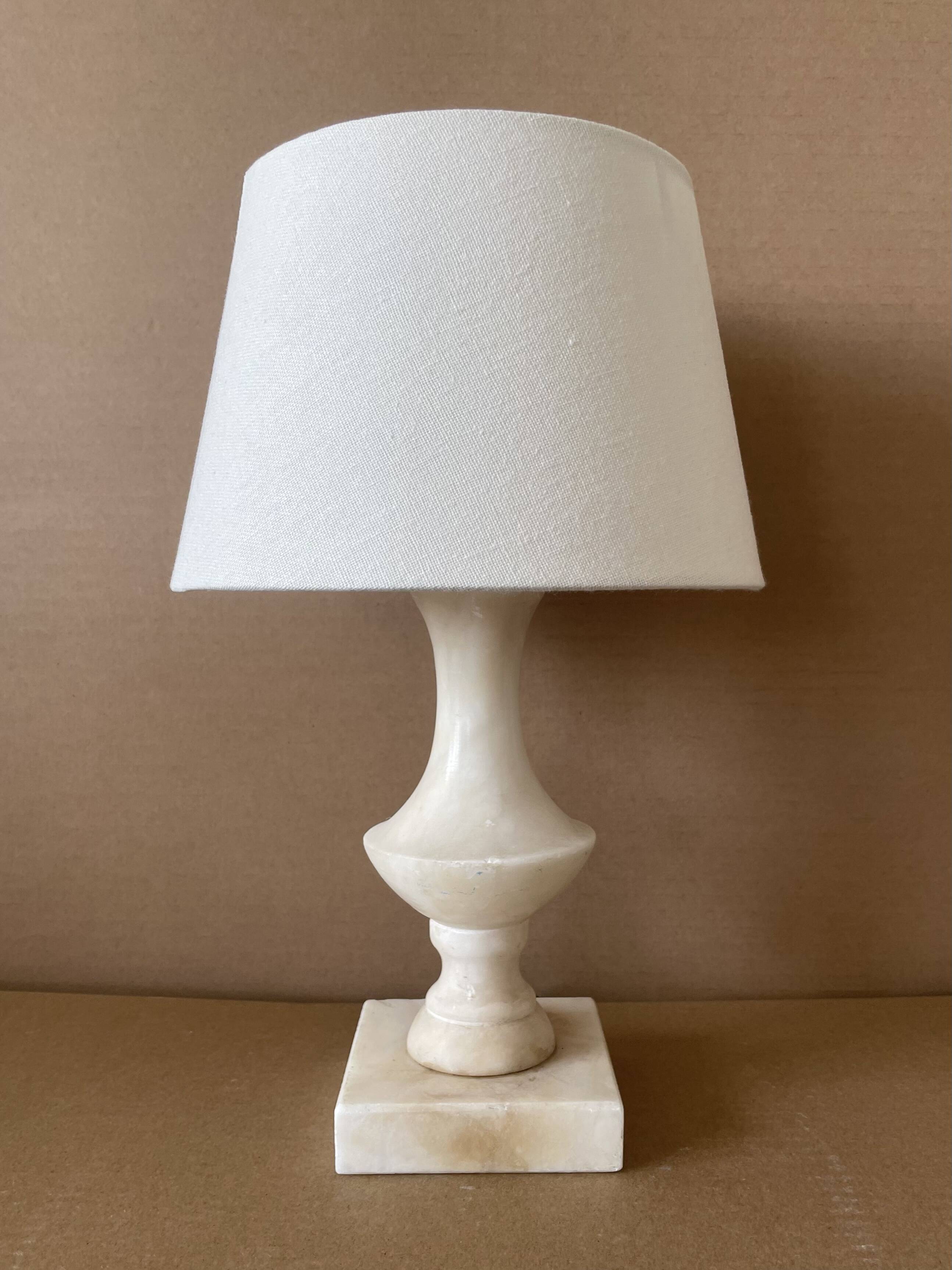 Old alabaster table lamp