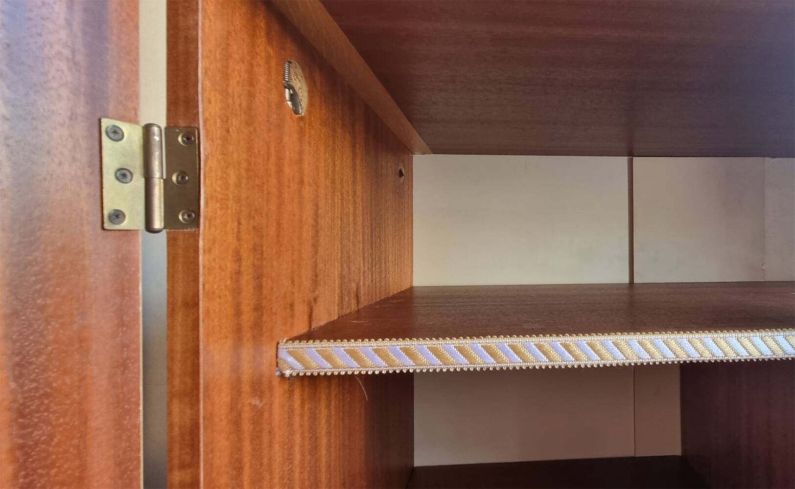 Wooden cabinet, wardrobe, shelves, vintage, 60s