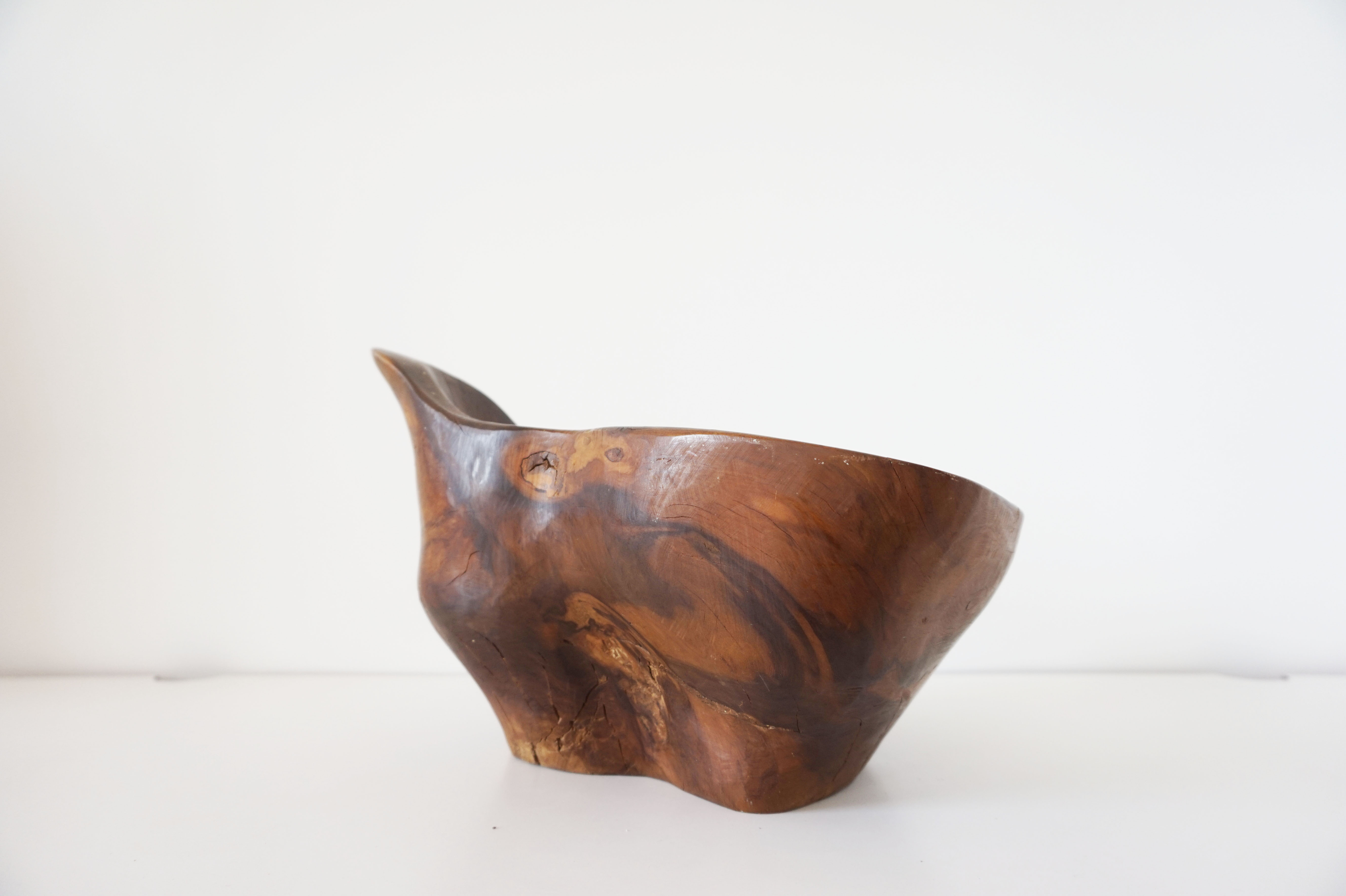 Brutalist solid wood dish