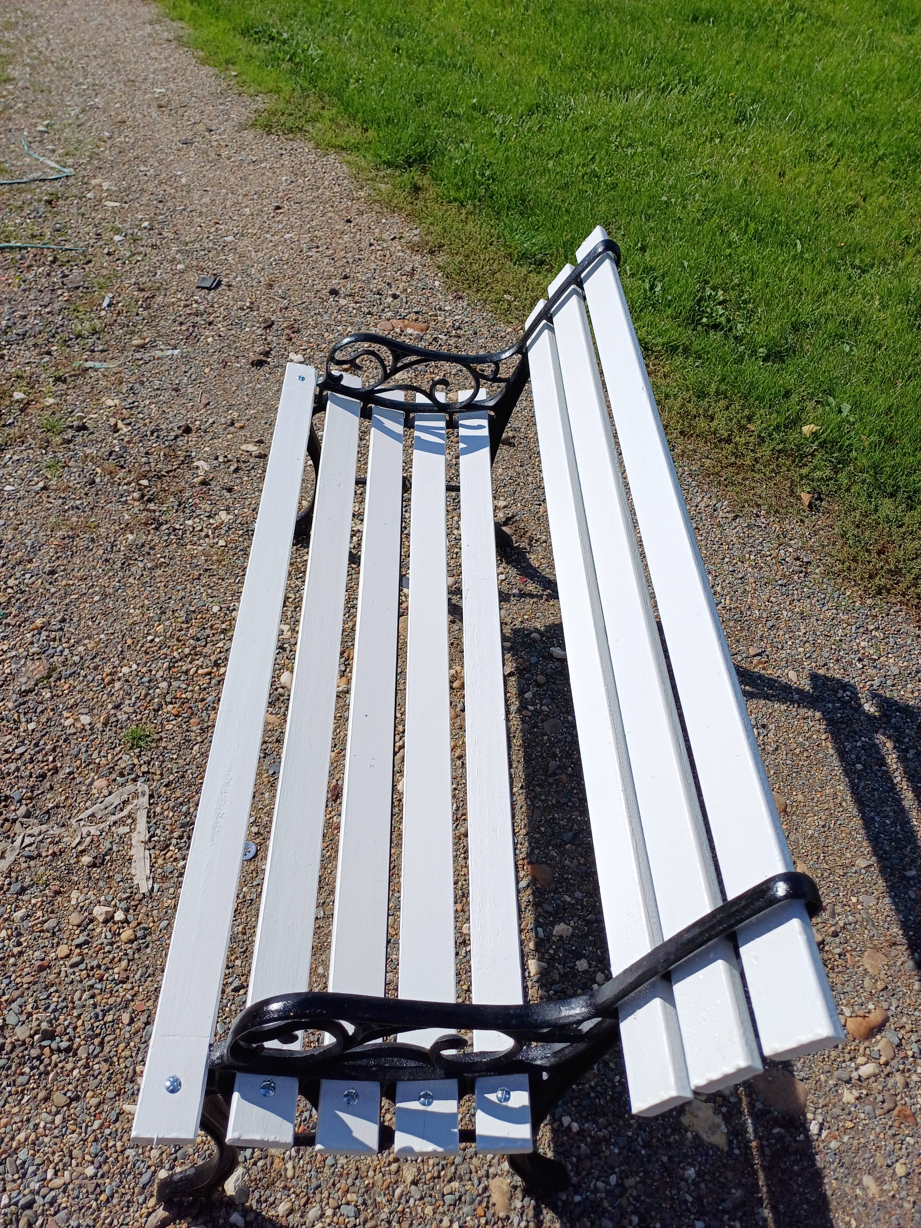 1900 Cast Iron and Wood Bench