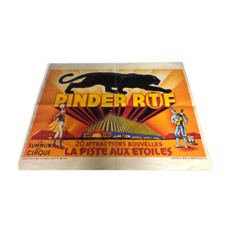 Small old poster cirque pinder ortf the track to the stars