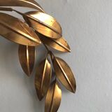 Hans Kögl flower wall light - gold and silver metal - 1970