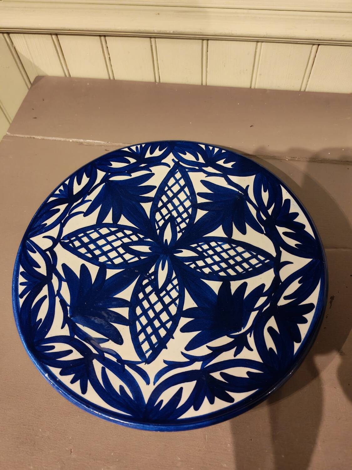 Vintage handmade ceramic plate