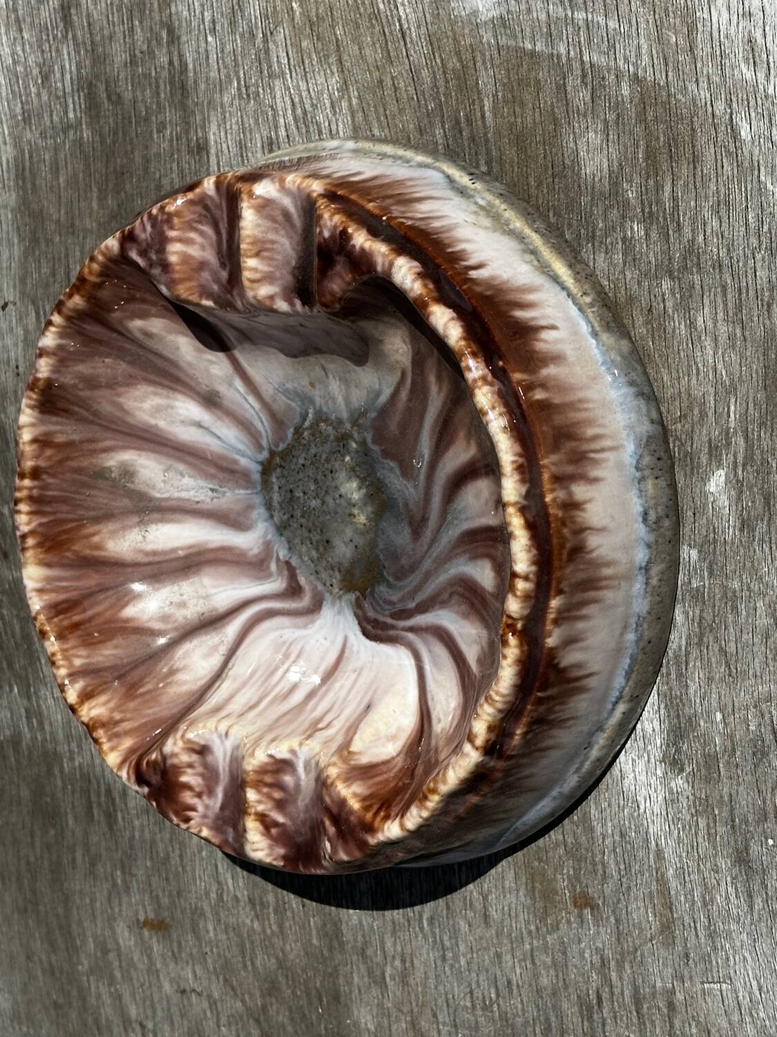 Empty Ashtray Pocket in Ceramic Marble Effect D 14 cm