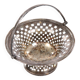 Silver-plated metal bowl basket