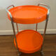 Bat chariot desserte vintage Space Age orange vintage