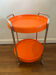 Bat chariot desserte vintage Space Age orange vintage